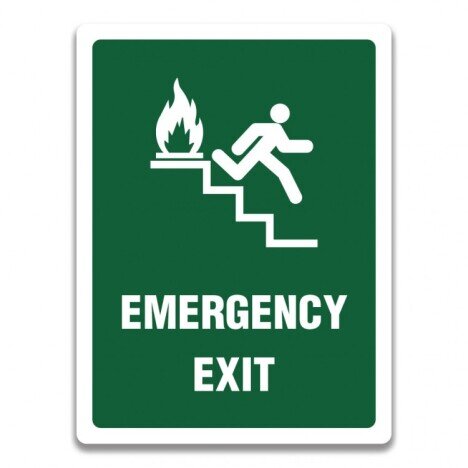 SIGN EMERGENCY EXIT STAIRWAY RIGHT