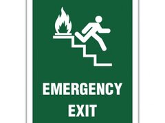 SIGN EMERGENCY EXIT STAIRWAY RIGHT